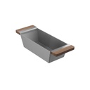 Julien 205039 Bin For Fira Sink W/Ledge Walnut Handles 6X17-1/4X4-1/4