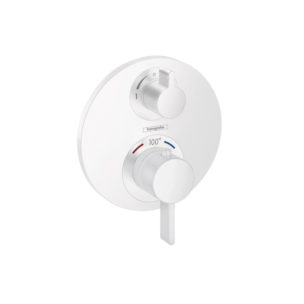 Hansgrohe 15758701 Ecostat S Thermostatic Trim With Volume Control And Diverter Matte White