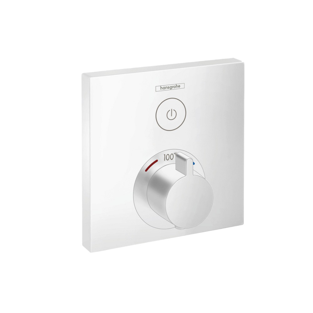 Hansgrohe 15762701 Showerselect Thermostatic Trim Square Matte White