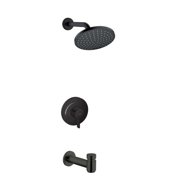 Hansgrohe 04956670 Vernis Blend Pressure Balance Tub Shower Set Matte Black