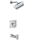 Hansgrohe 04963000 Vernis Shape Pressure Balance Tub Shower Set Chrome