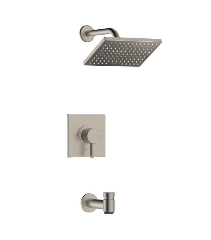 Hansgrohe 04963820 Vernis Shape Pressure Balance Tub Shower Set Brushed Nickel