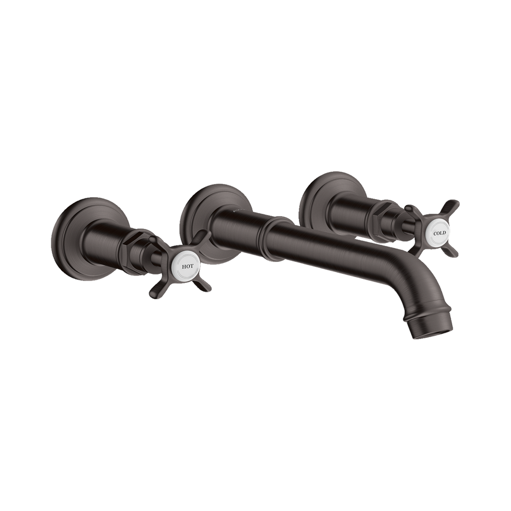 Hansgrohe 16532341 Axor Montreux Wall Mounted Widespread Faucet Trim Brushed Black Chrome