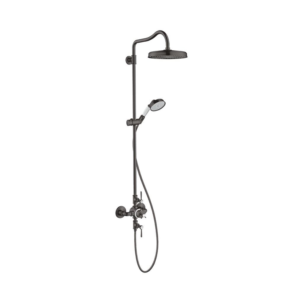 Hansgrohe 16574341 Axor Montreux Showerpipe 240 1-Jet Brushed Black Chrome