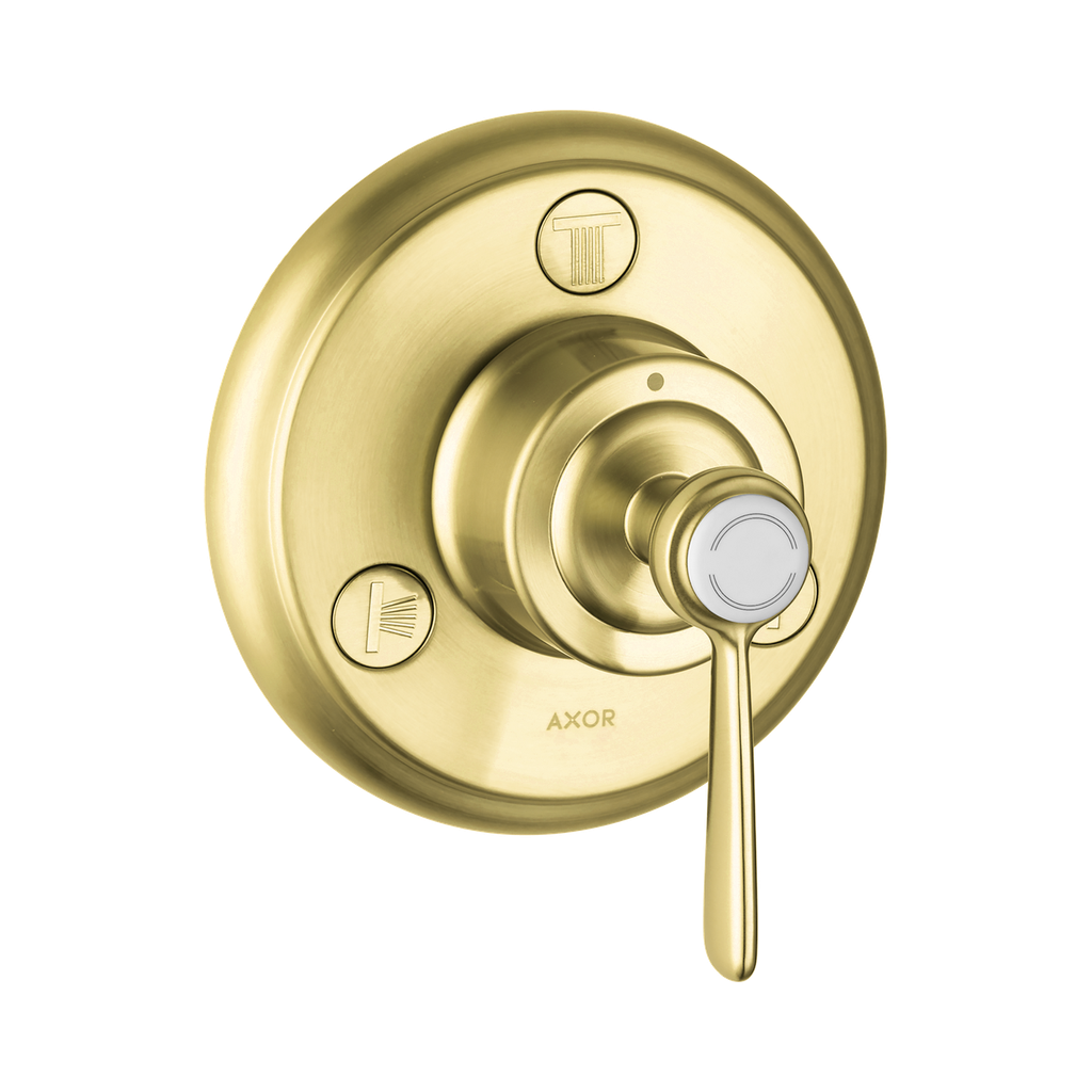 Hansgrohe 16832251 Axor Montreux Diverter Trio Quattro Trim Brushed Gold Optic