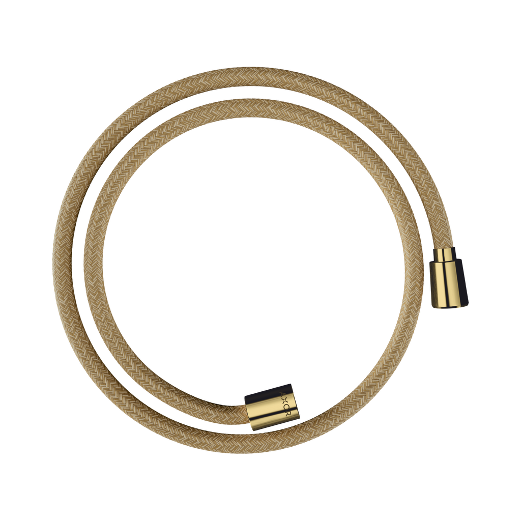 Hansgrohe 28227990 Axor Textile Hose With Cylindircal And Conical Nut 49&quot; Polished Gold Optic