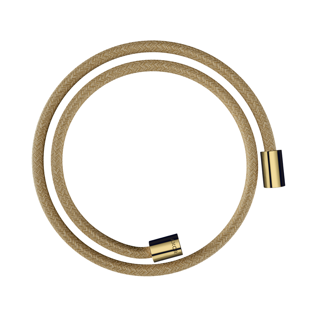 Hansgrohe 28228990 Axor Textile Hose With Cylindircal Nut 49&quot; Polished Gold Optic