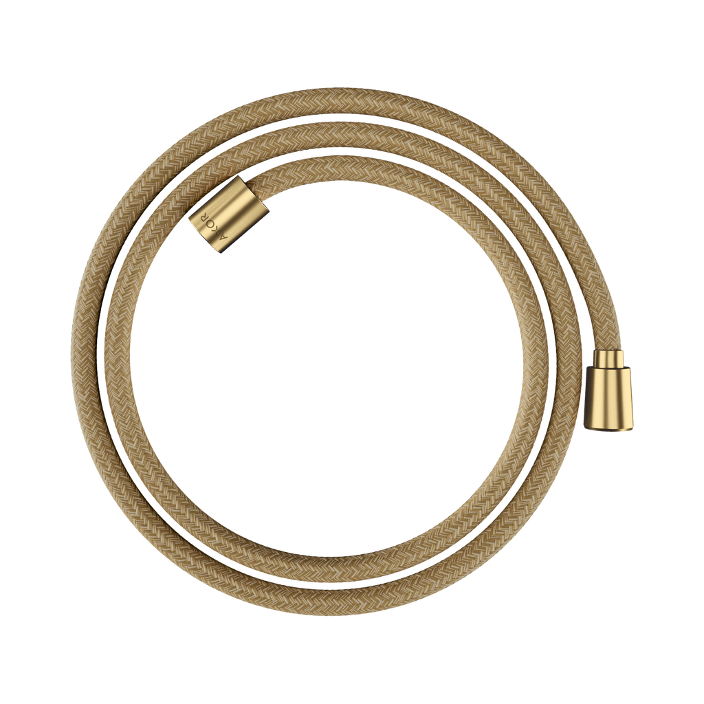 Hansgrohe 28259250 Axor Textile Hose With Cylindrical And Conical Nut 63&quot; Brushed Gold Optic