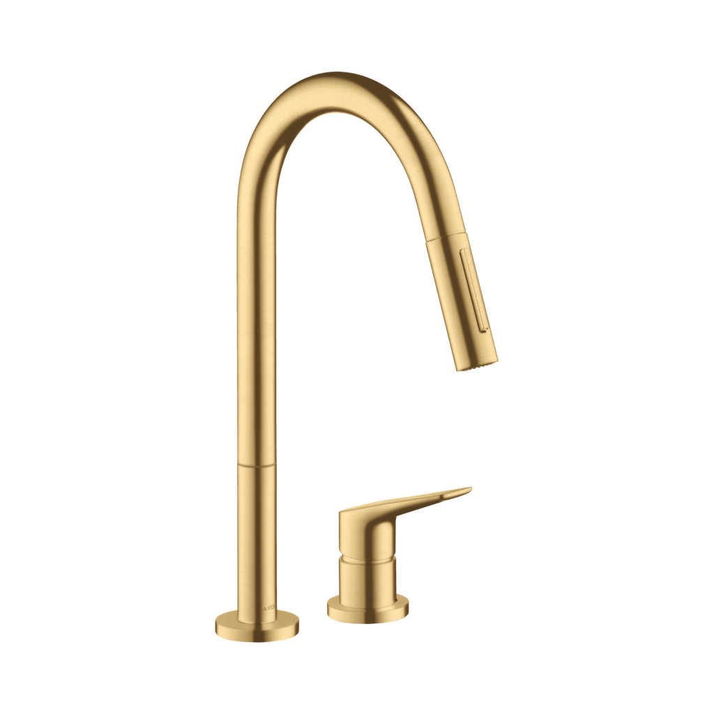 Hansgrohe 34822251 Axor Citterio 2-Hole Single Handle Kitchen Faucet Brushed Gold Optic