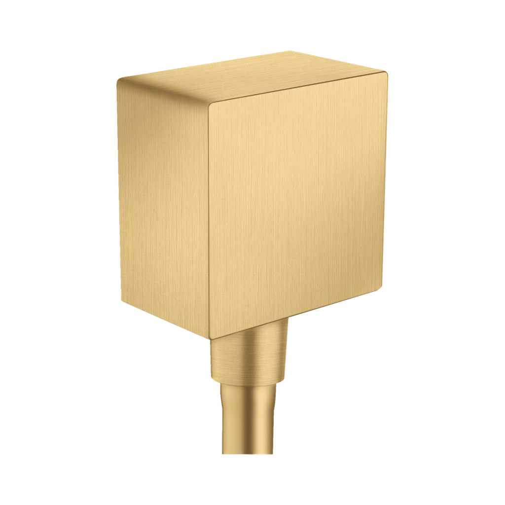 Hansgrohe 36732251 Axor Wall Outlet Square With Check Valves Brushed Gold Optic