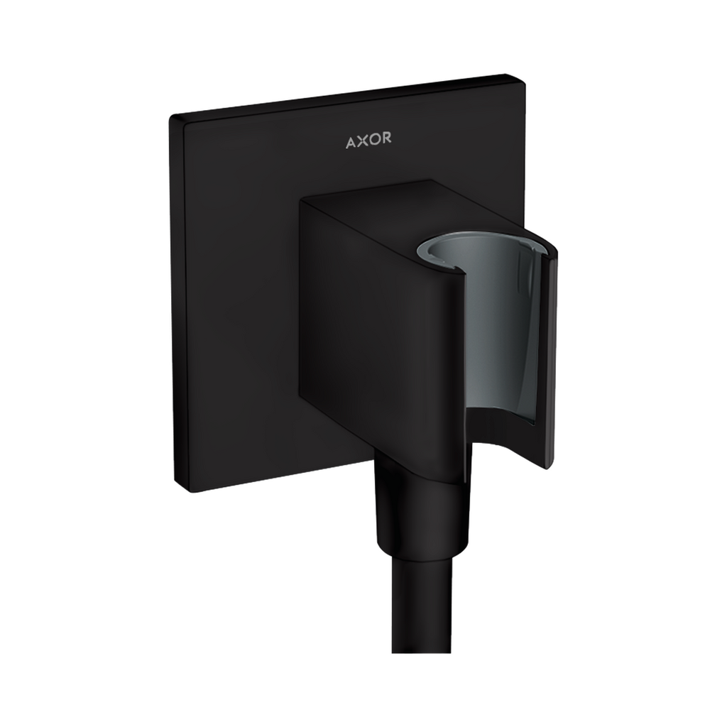 Hansgrohe 36734671 Axor Wall Outlet Square Handshower Holder Matte Black