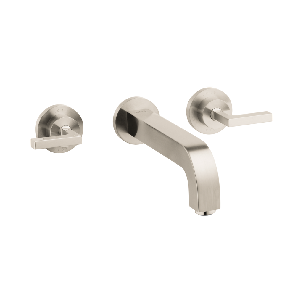 Hansgrohe 39147821 Axor Citterio Wall Mounted Widespread Faucet Brushed Nickel