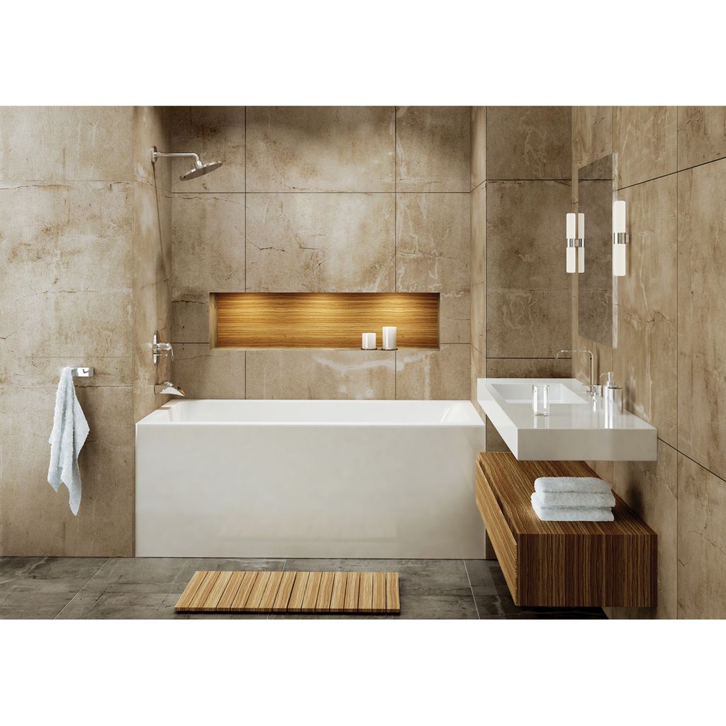 Mirolin BO62R Adora Skirted Bath RH Drain White