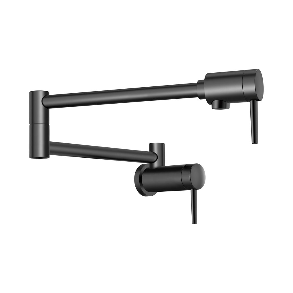 Delta 1165LF Contemporary Wall Mount Pot Filler Matte Black