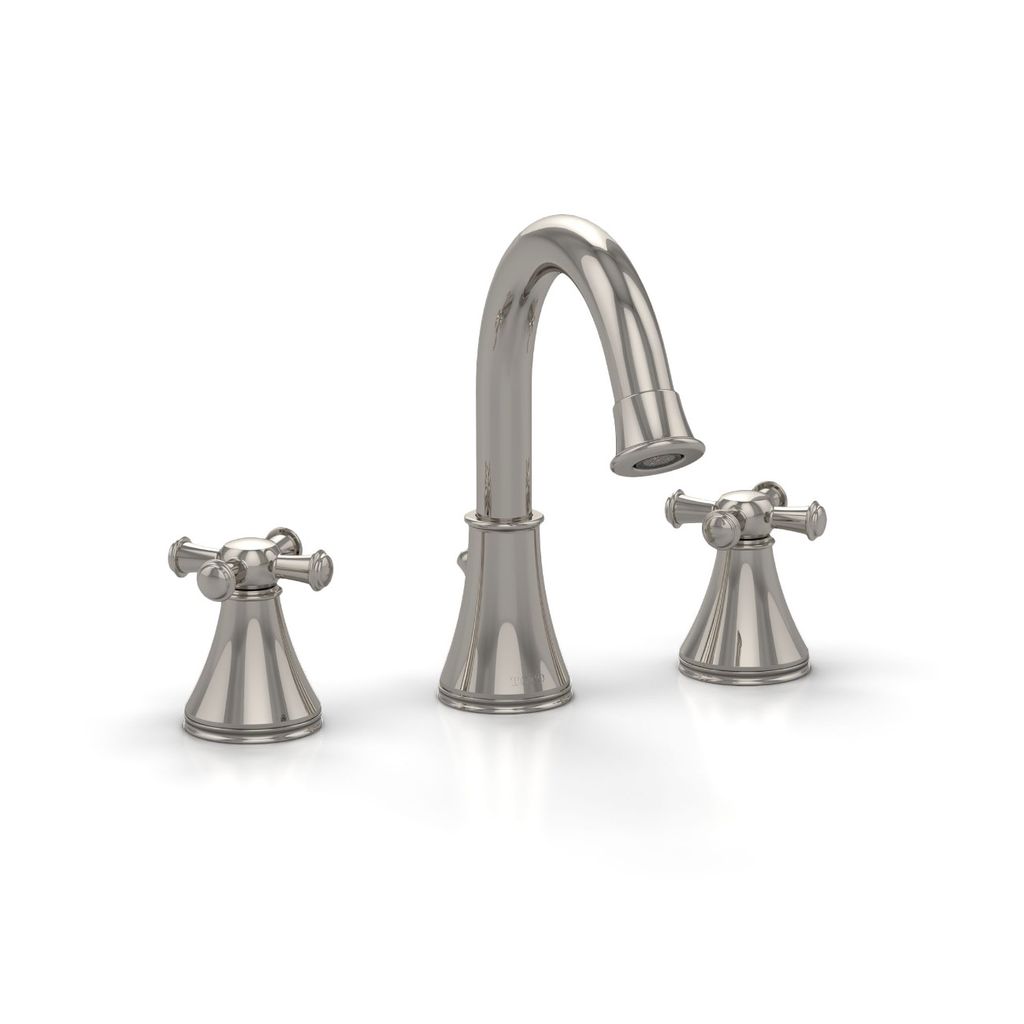 TOTO TL220DDH12 Vivian Alta Lavatory Faucet Cross Handles Polished Nickel