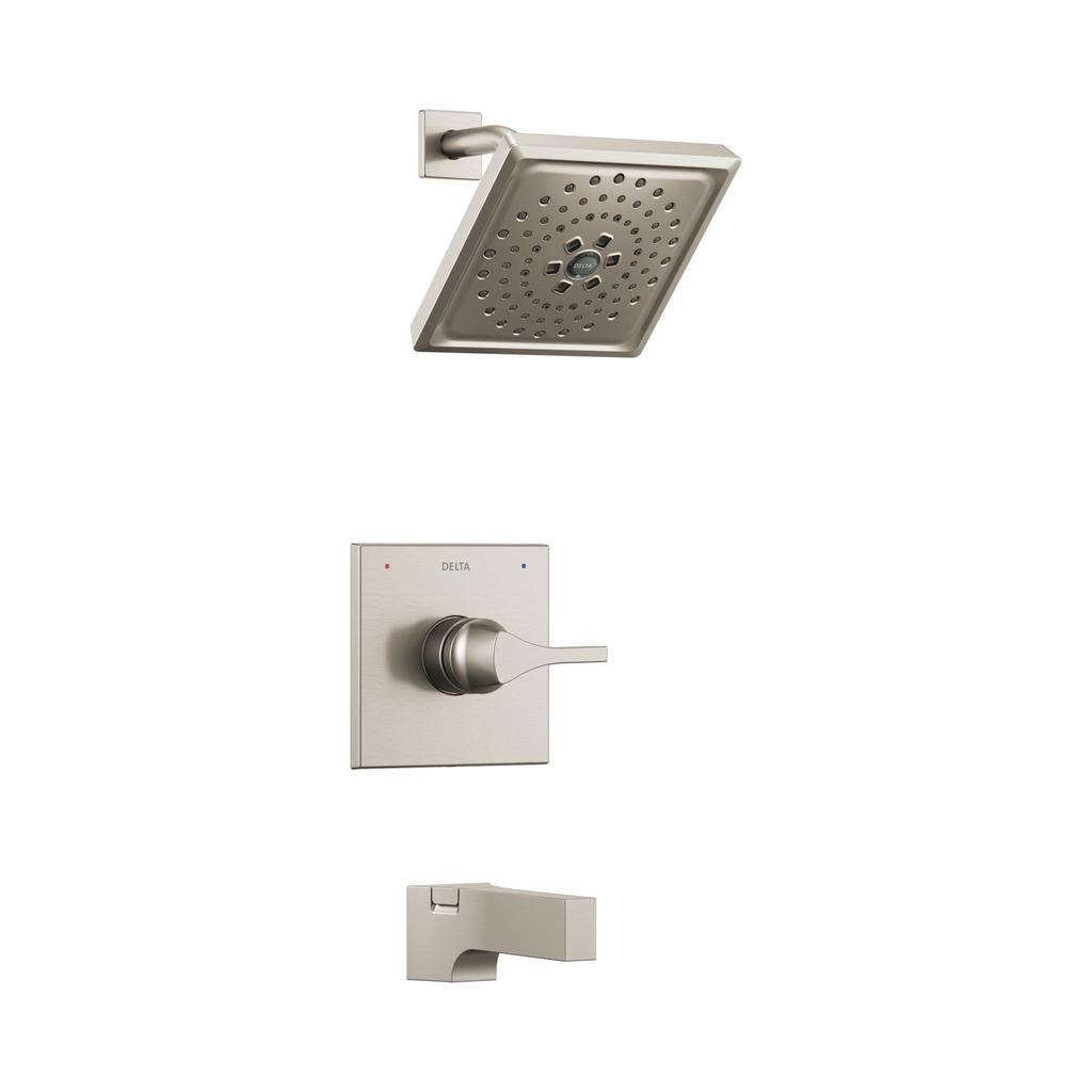 Delta T14474 Zura 14 Series Multi Choice H2Okinetic Tub Shower Trim Stainless