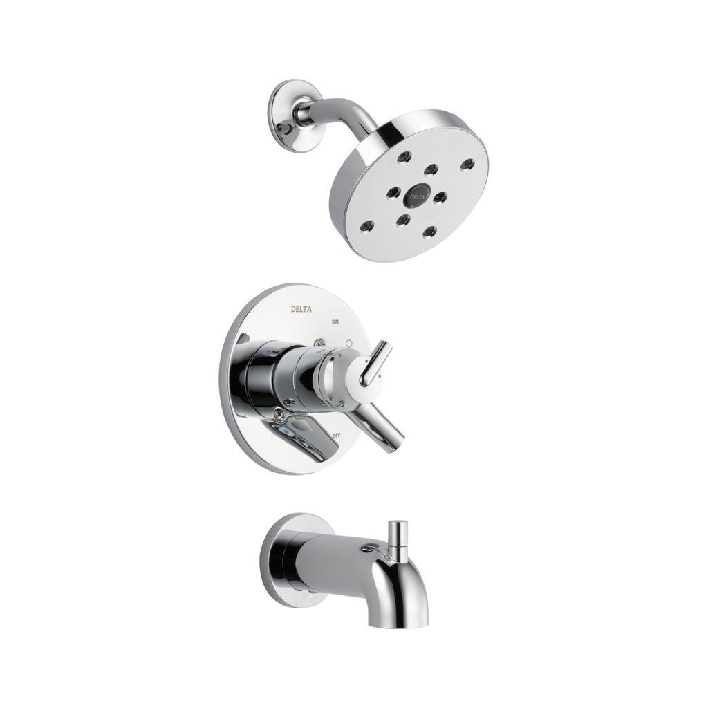 Delta T17459 Trinsic Monitor 17 Series H2Okinetic Tub And Shower Trim Chrome