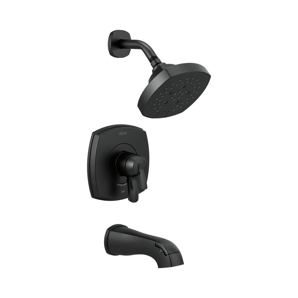 Delta T17476 Stryke 17 Series Tub And Shower Only Matte Black