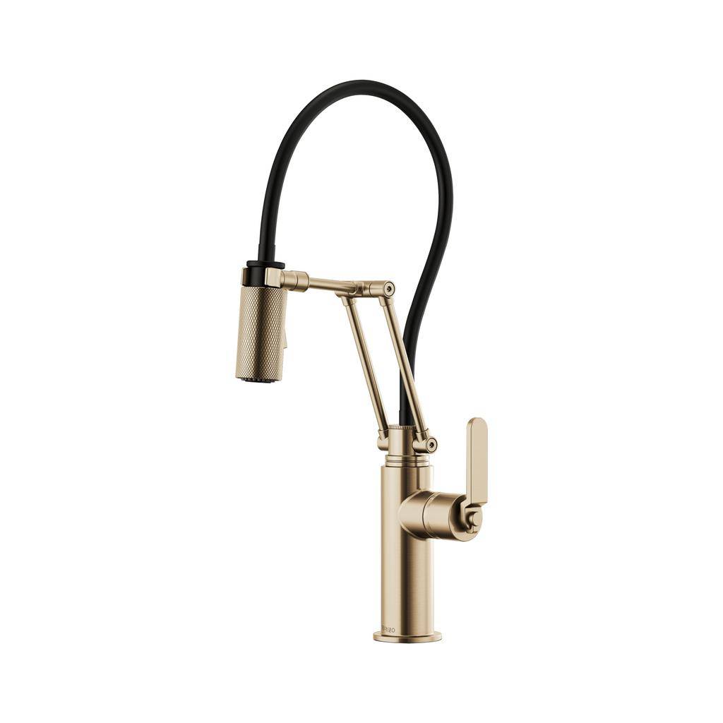 Brizo 63244LF Litze Articulating Kitchen Faucet Luxe Gold