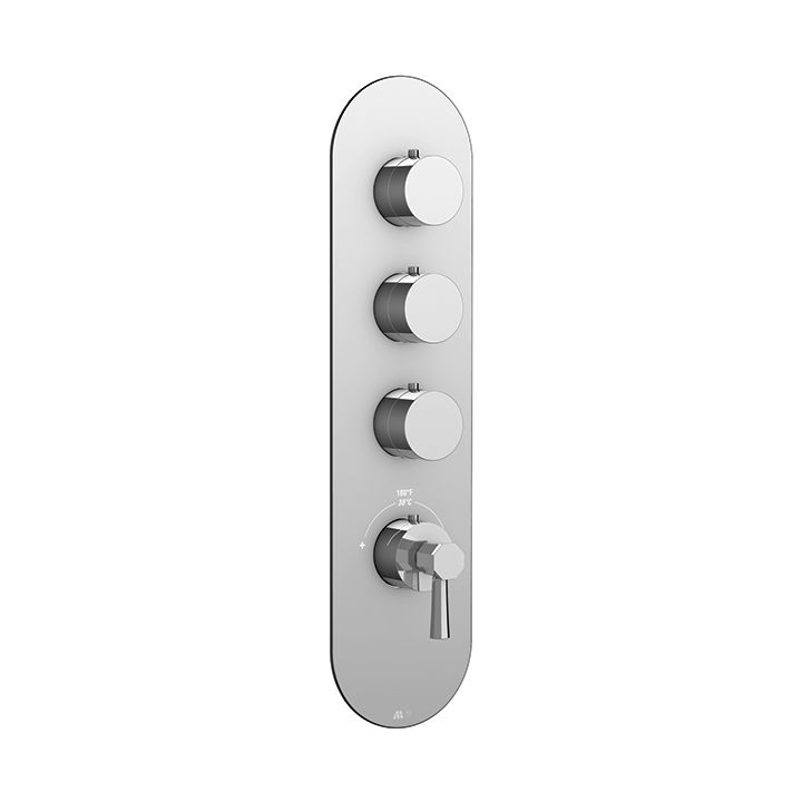 Aquabrass R3353 Otto Round Trim Set For Thermostatic Valves 12003 And 3003 Brushed Nickel