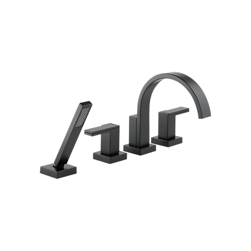 Brizo T67480 Siderna Roman Tub Trim Hand Shower Less Handles Matte Black