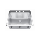 Kindred QSLA2225/10  22 x 25 Single Bowl Laundry Sink 1 Hole