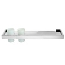 Laloo S1087MB Steele Single Stainless Shelf Matte Black