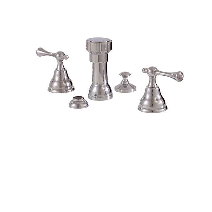 Aquabrass 7326 Regency 4 Hole Lavatory Bidet Set Brushed Nickel