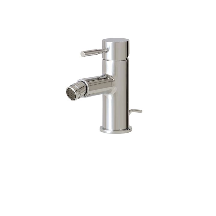 Aquabrass 27424 Geo Single Hole Bidet Faucet With Swivel Spray Polished Chrome