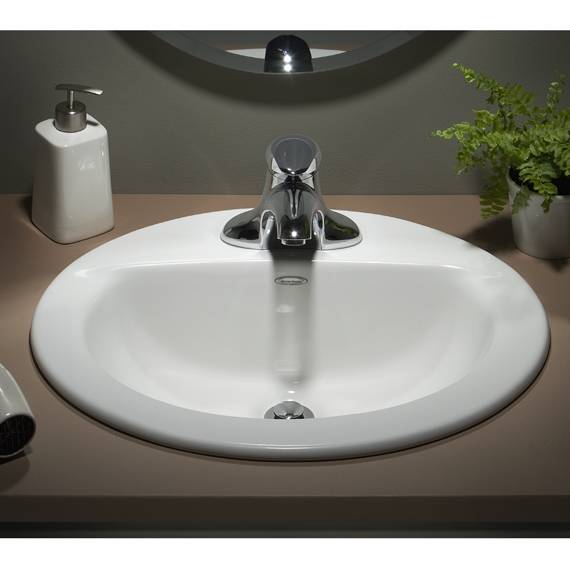 American Standard 0346403.222 Colony Drop-In Sink with 4-Inch Centreset Linen