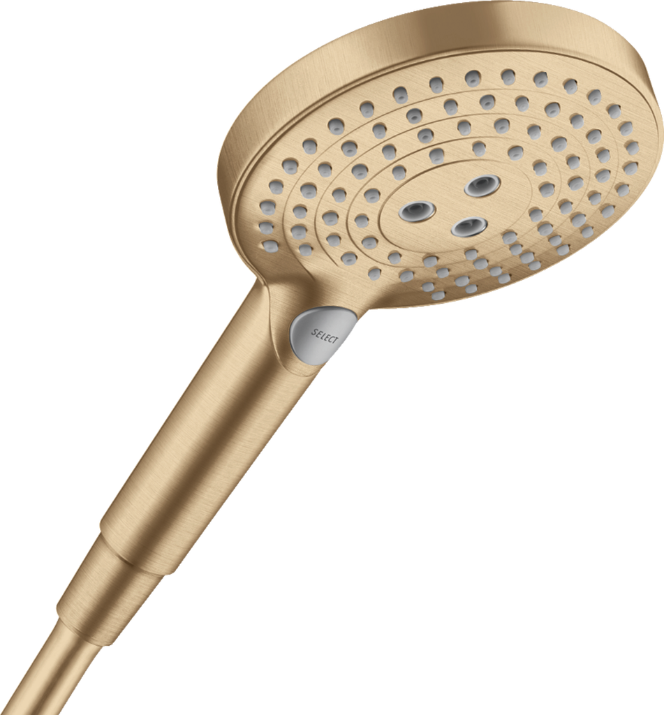 Hansgrohe 26036141 Raindance Select S 120 3 Jet Powder Rain Handshower, 1.8 Gpm Brushed Bronze