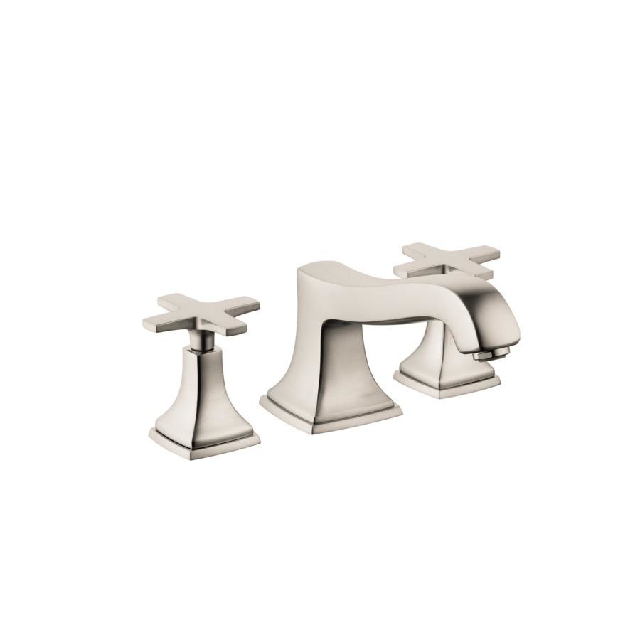 Hansgrohe 31430821 Metropol Classic 3 Hole Roman Tub Set Trim Cross Handles Brushed Nickel