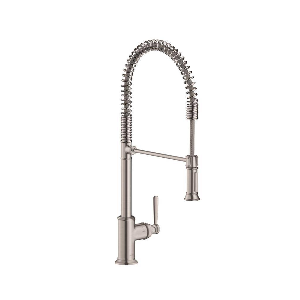 Hansgrohe 16582801 Axor Montreux Semi Pro Kitchen Faucet Steel Optic