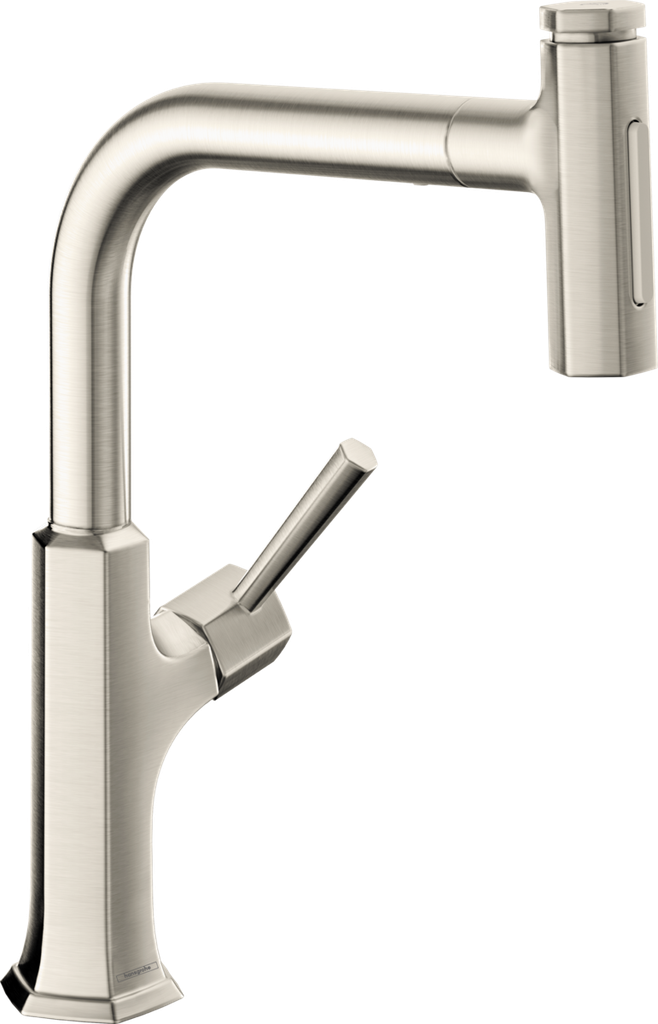 Hansgrohe 04855800 Higharc Kitchen Faucet 2 Spray Pull Out 1.75 Gpm In Steel