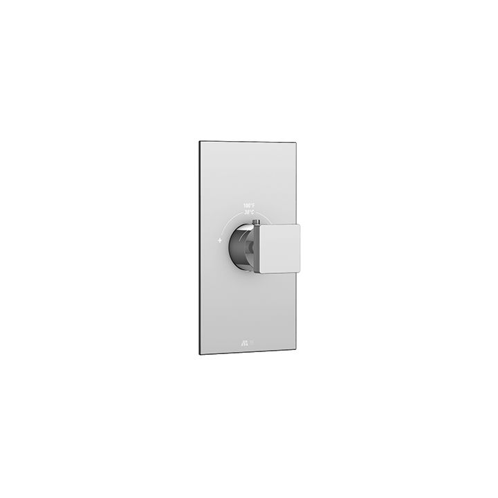 Aquabrass S3095 Square Trim Set For 12000 1/2 And 3000 3/4 Thermostatic Valves Polished Chrome