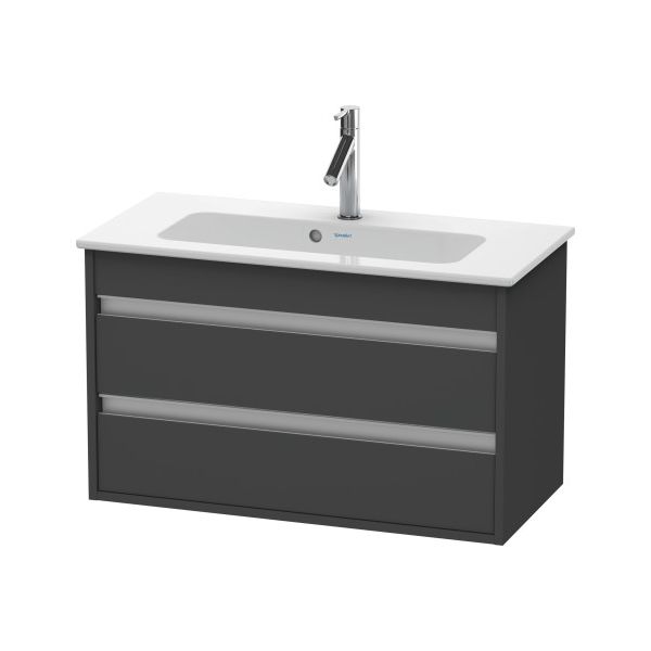 Duravit KT6453 Ketho Wall Mounted Compact Vanity Unit Graphite Matt