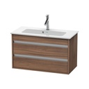 Duravit KT6453 Ketho Wall Mounted Compact Vanity Unit Natural Walnut