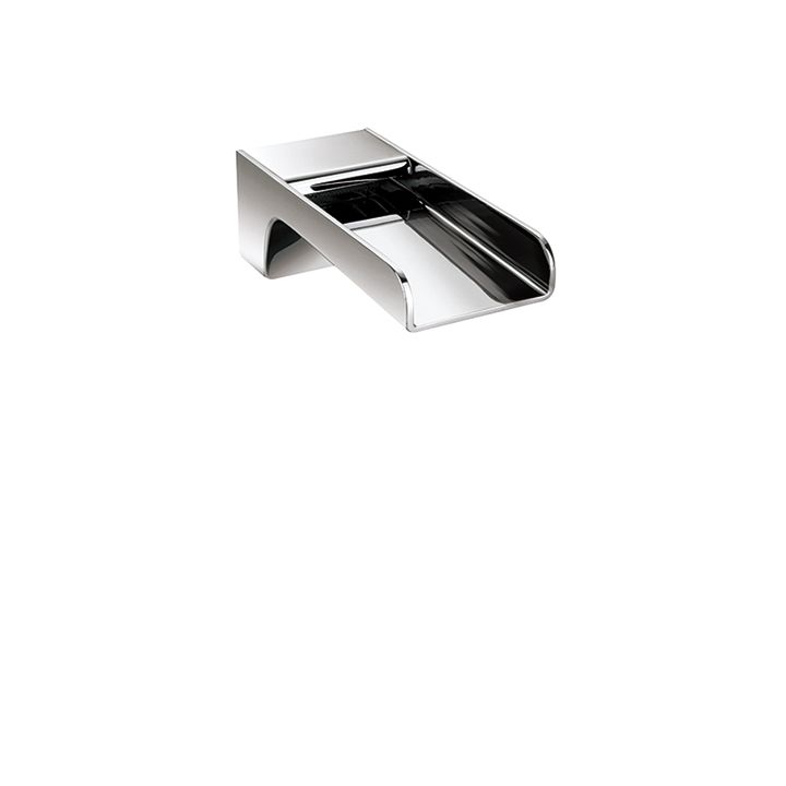 Aquabrass 11932 Tub Spouts 7 Square Wallmount Cascading Tub Spout Polished Chrome