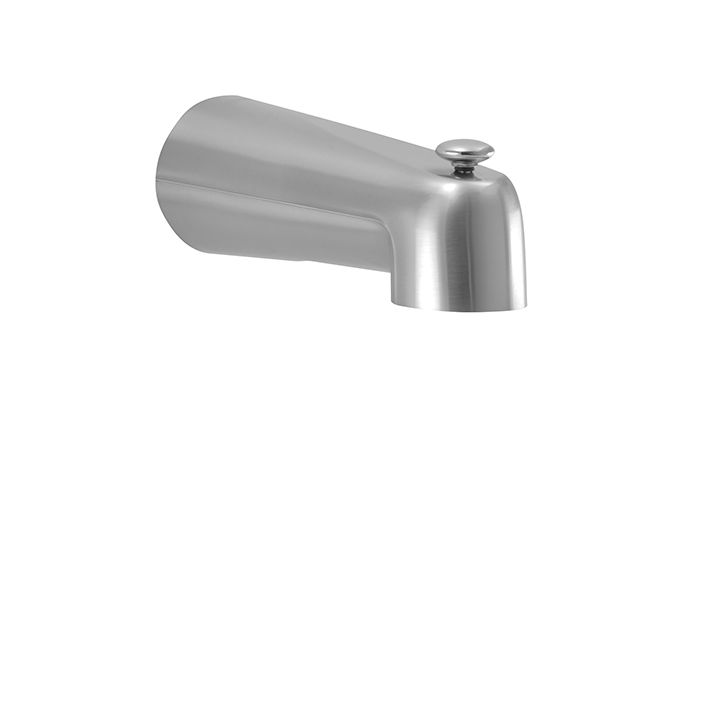 Aquabrass 11812 Tub Spouts 7 Round Tub Spout With Diverter Polished Chrome