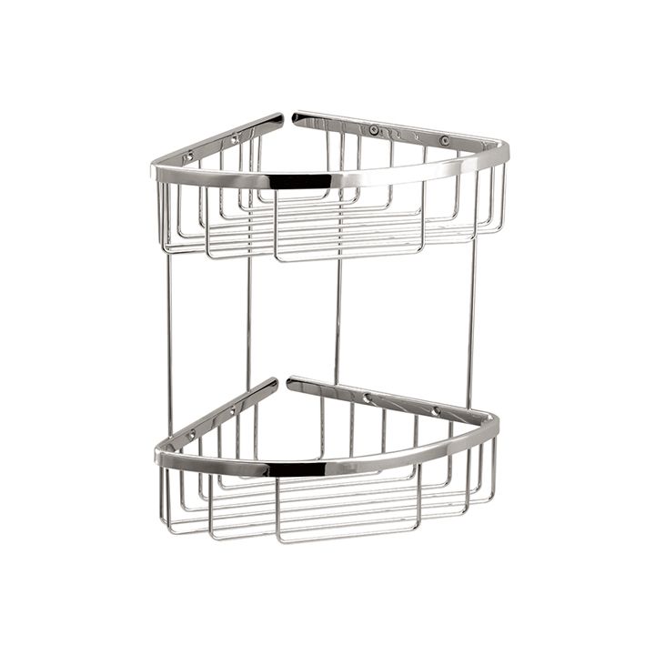 Aquabrass 2067 Baskets Two Tier Triangular Basket Polished Chrome