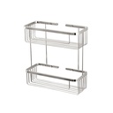 Aquabrass 2068 Baskets Two Tier Rectangular Basket Brushed Nickel