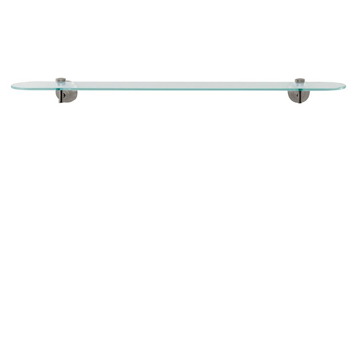 Aquabrass 1510 Serie 1500 Wallmount Glass Shelf Brushed Nickel