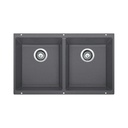 Blanco 401415 Precis U 2 Double Undermount Kitchen Sink Cinder