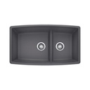 Blanco 401418 Performa U 1.75 Low Divide Double Undermount Kitchen Sink