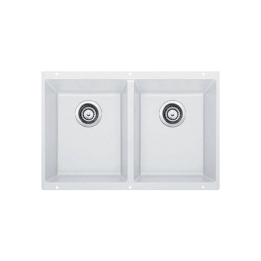 Blanco 401705 Precis U 2 Double Undermount Kitchen Sink White