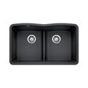 Blanco 401834 Diamond U 2 Low Divide Double Undermount Kitchen Sink