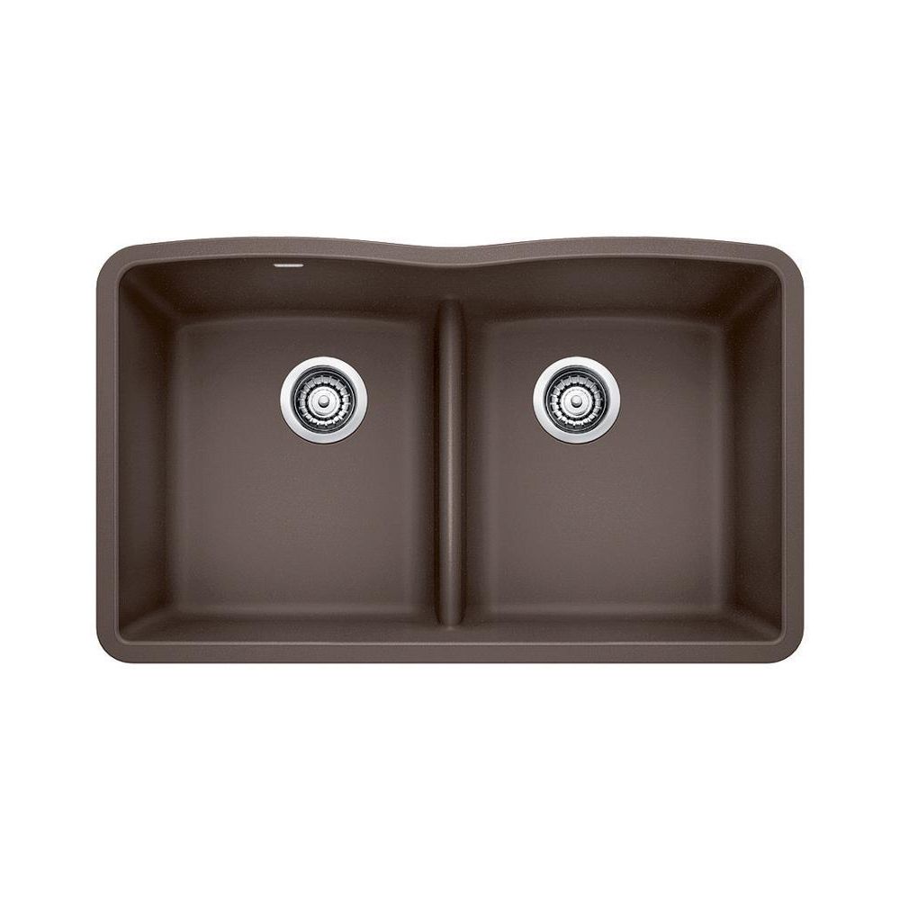 Blanco 401835 Diamond U 2 Low Divide Double Undermount Kitchen Sink