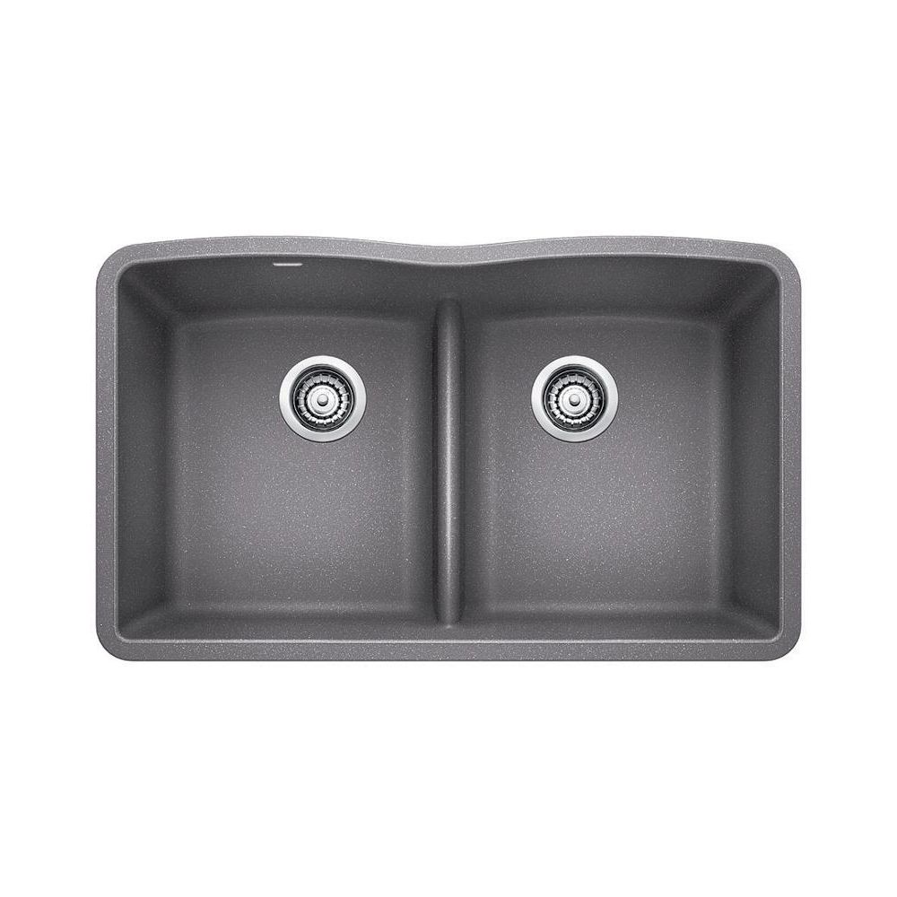 Blanco 401840 Diamond U 2 Low Divide Double Undermount Kitchen Sink