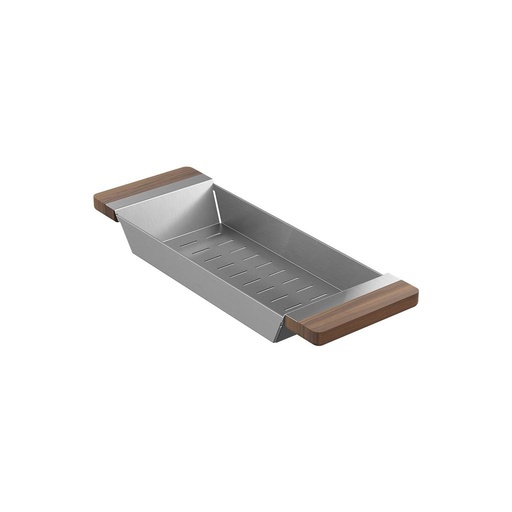 [JUL-205036] Julien 205036 Colander For Fira Sink W/Ledge Walnut Handles 6X17-1/4X2-1/4