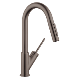 [HAN-10824341] Hansgrohe 10824341 Axor Starck Prep 2-Spray Pull-Down Kitchen Faucet Brushed Black Chrome